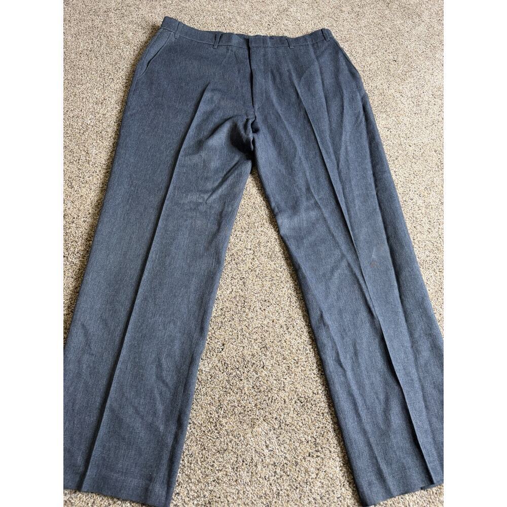 Vintage Levi Strauss Action Slacks Pants Mens 40x32 Blue Polyester USA Made